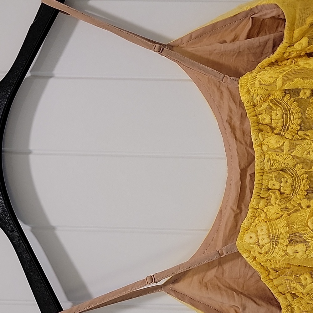 Deja Vu Sleeveless Mini Embroidered Mesh Lace Dress Size Small - Picture 7 of 12